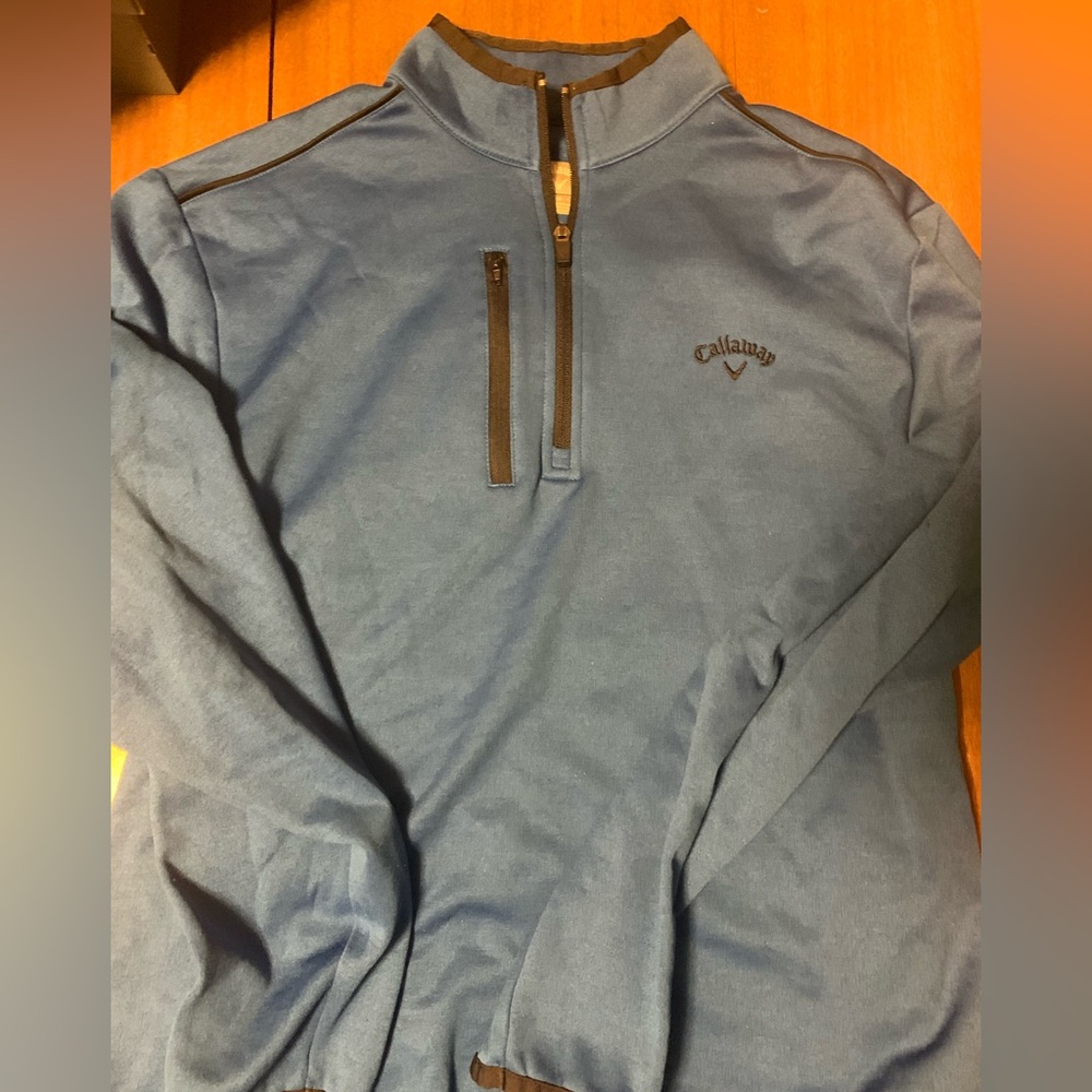 Mens Callaway Blue Quarter-Zip Pullover